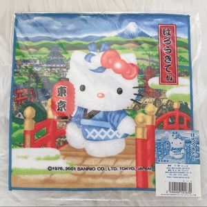 NEW Hello Kitty Mini Hand Towel Sanrio Japan 2001 Gotochi Tokyo Wash Cloth Towel